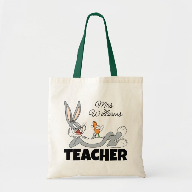 Tote Bag Professeur de carottes à manger sur le sol de BUGS (Devant)