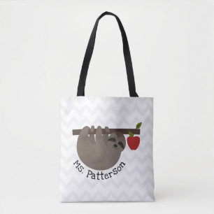 Tote Bag Professeur de Chevron de pommier de paresse