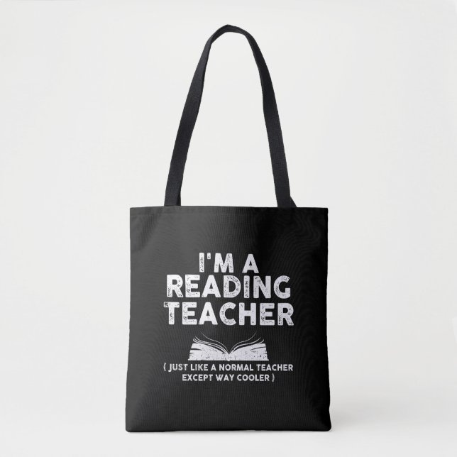 Tote Bag Professeur de lecture - Je suis professeur de lect (Devant)