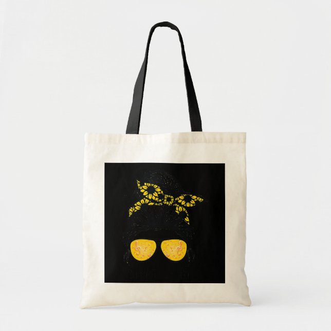 Tote Bag Professeur De Musique Messy Bun Vie Lunettes Et Ch (Devant)
