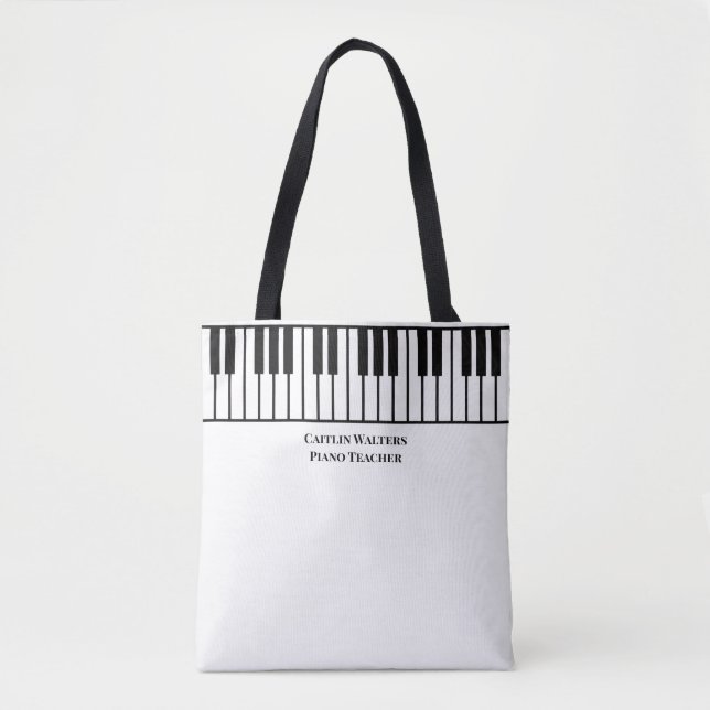 Tote Bag Professeur de piano personnalisé (Devant)