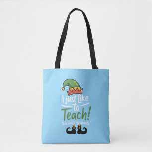 Tote Bag Professeur drôle Noël Enseigner est mon préféré