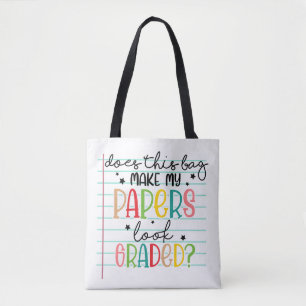 Tote Bag Professeur Grades, Funny Mème professeurs