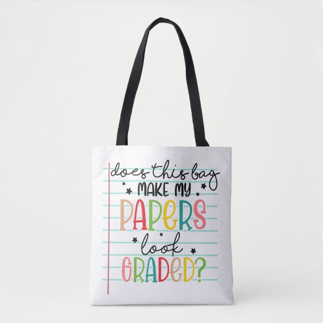 Tote Bag Professeur Grades, Funny Mème professeurs (Devant)