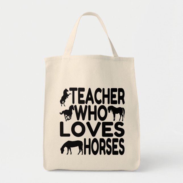 Tote Bag Professeur Horse Lover (Devant)