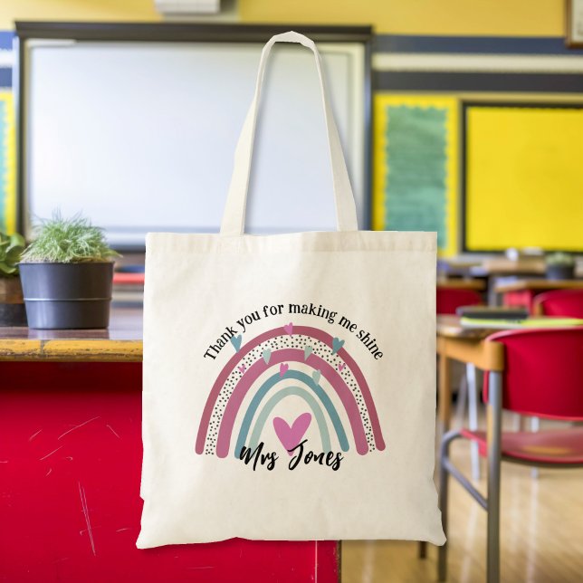 Tote Bag professeur merci de m'avoir fait me retirer arc-en (Créateur téléchargé)