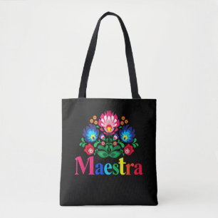 Tote Bag Professeur orgueilleuse d'espagnol Enseignante bil