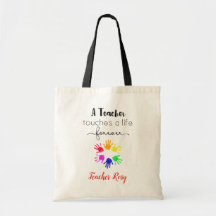 Tote Bag Professeur Personnalisé (Touche Une Vie Pour Toujo