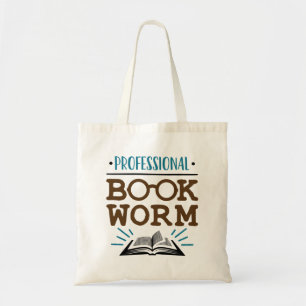 Tote Bag Professional Bookworm Avid Book Reader