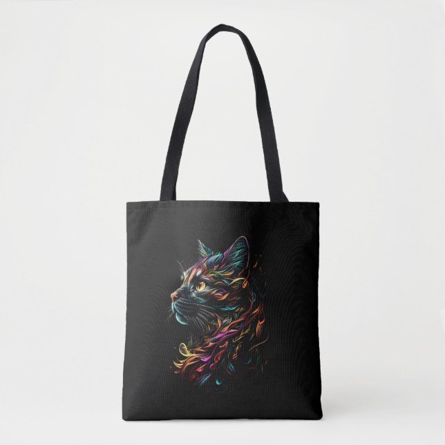 Tote Bag Profil de Félin Majestueux  (Devant)