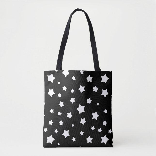 Tote Bag Profil sous convention astérisque noir et blanc (Devant)