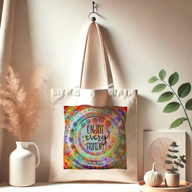 Tote Bag Profitez De Chaque Minute Citation Unique Plutôt F (Créateur téléchargé)