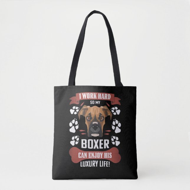 Tote Bag Profitez de la vie luxueuse, Boxer (Devant)