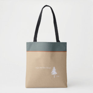 Tote Bag Profitez des petites choses Monogram Tree Tan vert