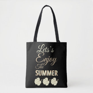 Tote Bag Profitons de la fleur d'Hibiscus tropical de l'été