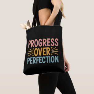Tote Bag Progrès de l'enseignant plutôt que la perfection,