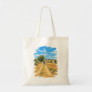 Tote Bag Promenade estivale à travers des champs dorés coup