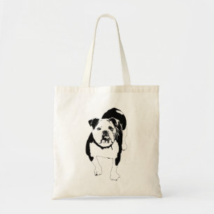 Tote Bag Promenade graphique, transport de bouledogue