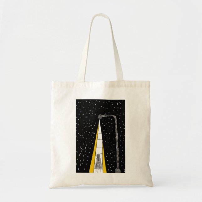 Tote Bag Promenade nocturne d'hiver (Devant)