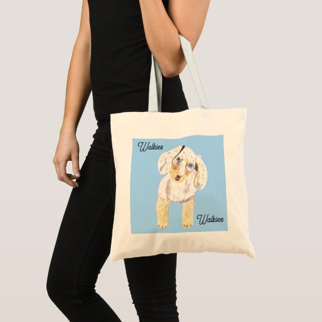 Tote Bag Promenades Chien mignon (Devant (produit))