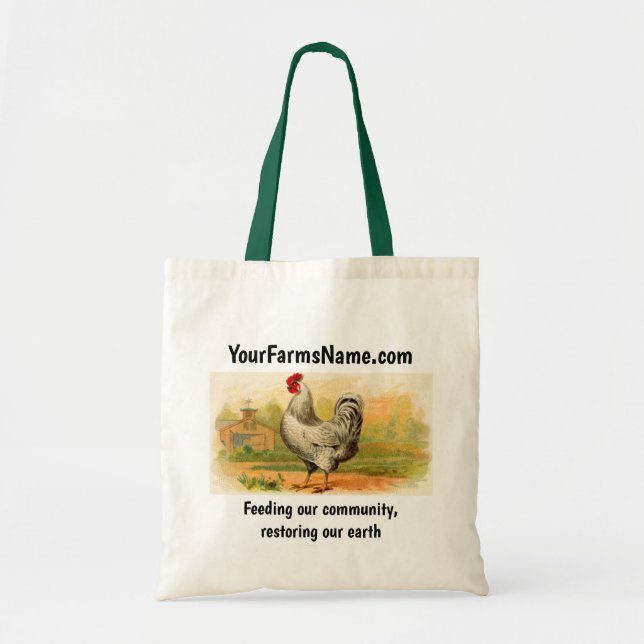 Tote Bag Promo Agricole Durable, Votre Image Et Nom Agricol (Devant)