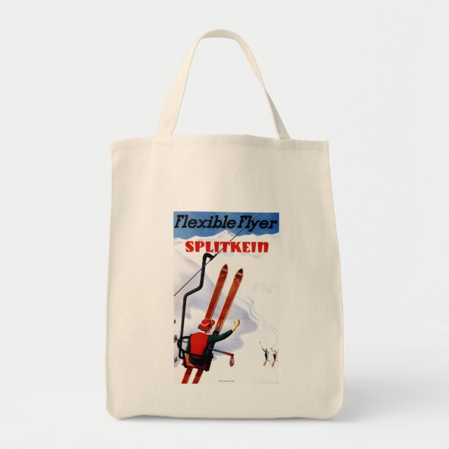 Tote Bag Promo Flexible Flyer Splitkein Skis En Bois (Devant)