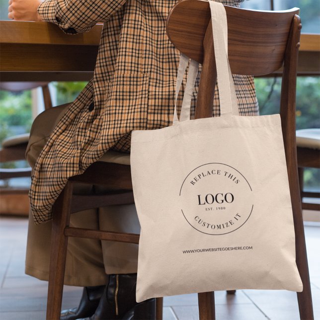 Tote Bag Promotionnels Personnalisé logo site Web commerce (Créateur téléchargé)