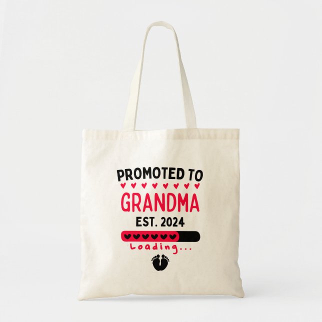 Tote Bag Promu à Grandma EST.2024 (Devant)