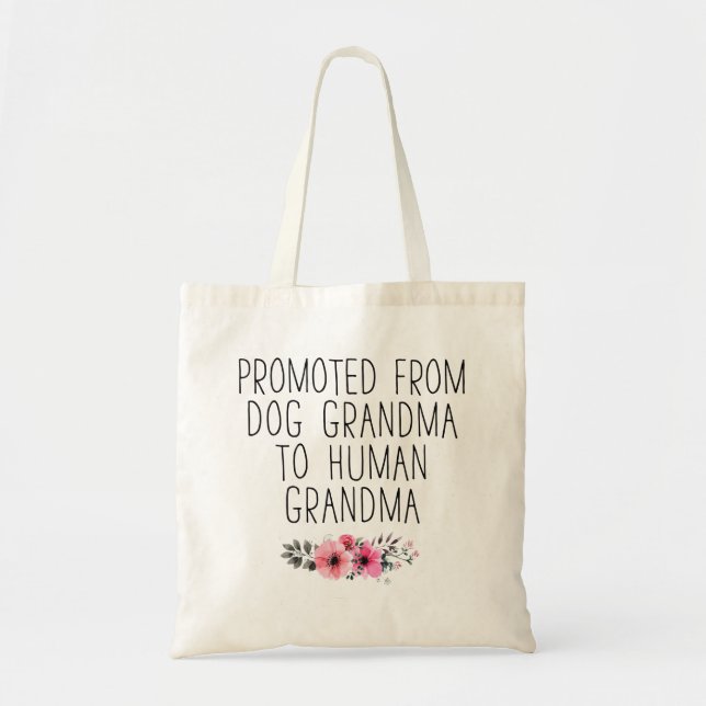 Tote Bag Promu de grand-mère de chien à grand-mère humaine (Devant)