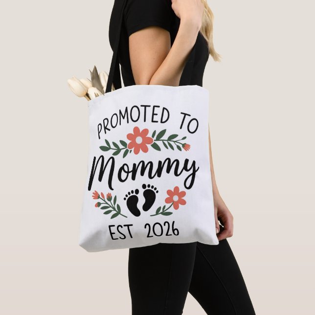 Tote Bag Promue Maman 2026 Drôle Première Grossesse  (De près)
