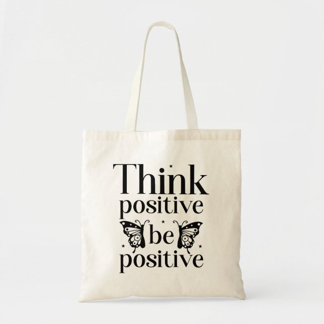 Tote Bag Propager la positivité dans le style avec le "Be P (Devant)