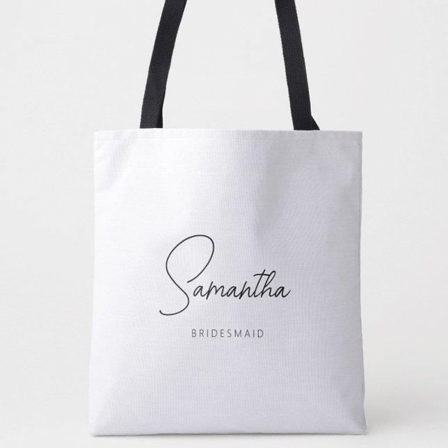 Tote Bag Proposition simple et personnalisée d'aide d'État (Personalized Bridesmaid Proposal Tote Bag with Name, Bachelorette Gifts, Wedding Party Gifts)