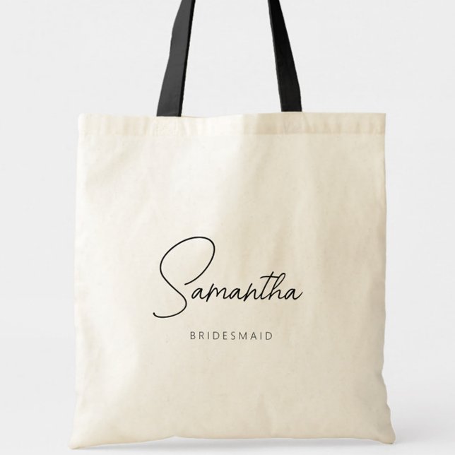 Tote Bag Proposition simple et personnalisée d'aide d'État (Personalized Bridesmaid Proposal Tote Bag, Wedding Bridal Party Gifts, Bachelorette Favors)
