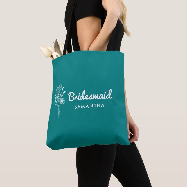 Tote Bag Proposition turquoise d'une demoiselle d'honneur (De près)