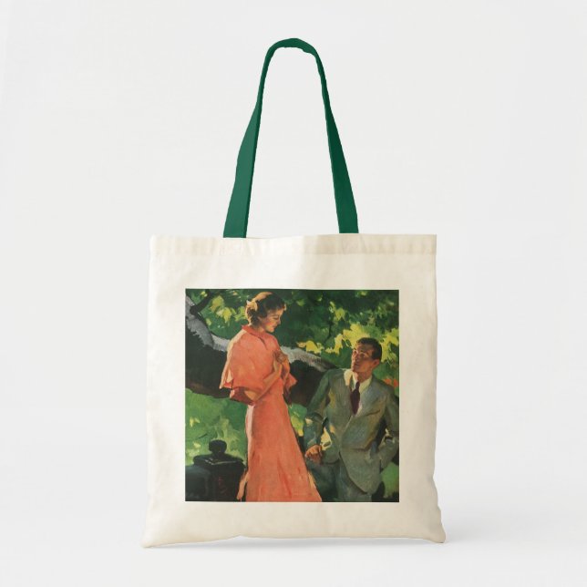 Tote Bag Proposition vintage ; Voulez-Vous M'Épouser ? (Devant)
