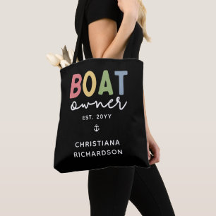 Tote Bag Propriétaire de bateau sur mesure établi Nouveau p