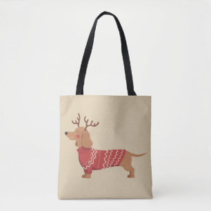 Tote Bag Propriétaire de chien de Noël Cadeau de Dachshund