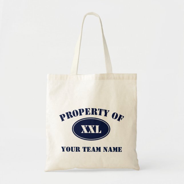 Tote Bag Propriété de votre équipe d'imaginaire (Devant)