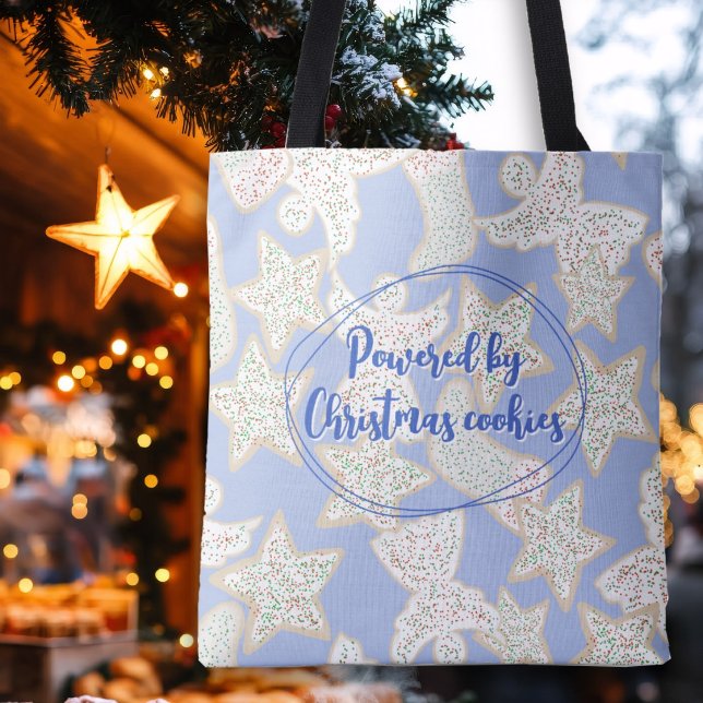 Tote Bag Propulsé par motif illustré de biscuits de Noël (Créateur téléchargé)