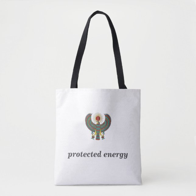 Tote Bag Protect Your Energy Horus Eye Egyptian Symbol Desi (Devant)