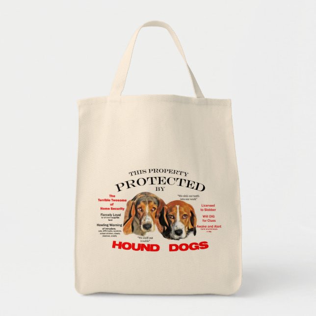 Tote Bag Protégé par des chiens de garde (Devant)