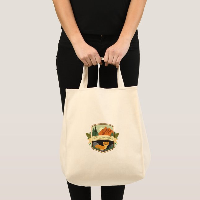 Tote Bag Protéger la Weasel des parcs (Devant (produit))