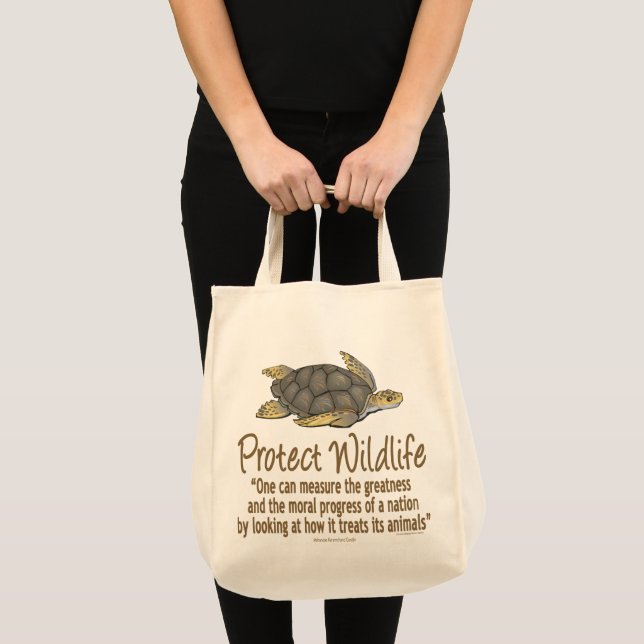 Tote Bag Protéger les tortues de mer (Devant (produit))