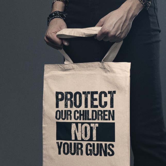 Tote Bag Protégez nos enfants et non vos armes (Créateur téléchargé)
