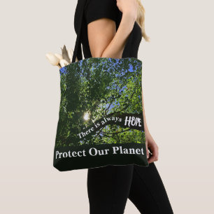 Tote Bag Protégez notre planète, devenez écologique, il y a