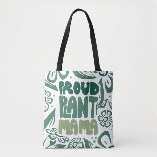 Tote Bag Proud Plant Mama – Bold Plant Lover (Devant)