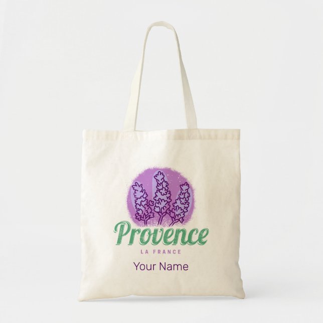 Tote Bag Provence Rétro Lavande Côte d'Azur France (Devant)