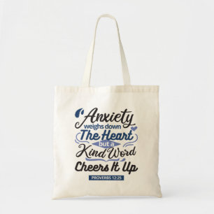 Tote Bag Proverbes 12:25 Verset de la Bible – Art de mots g