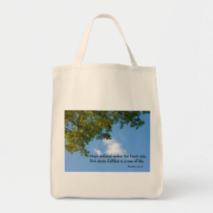 Tote Bag Proverbes 13:12 L'espoir différé rend le coeur mal