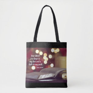 Tote Bag Psaume 119:105 Ta Parole est une Lampe à mes pieds